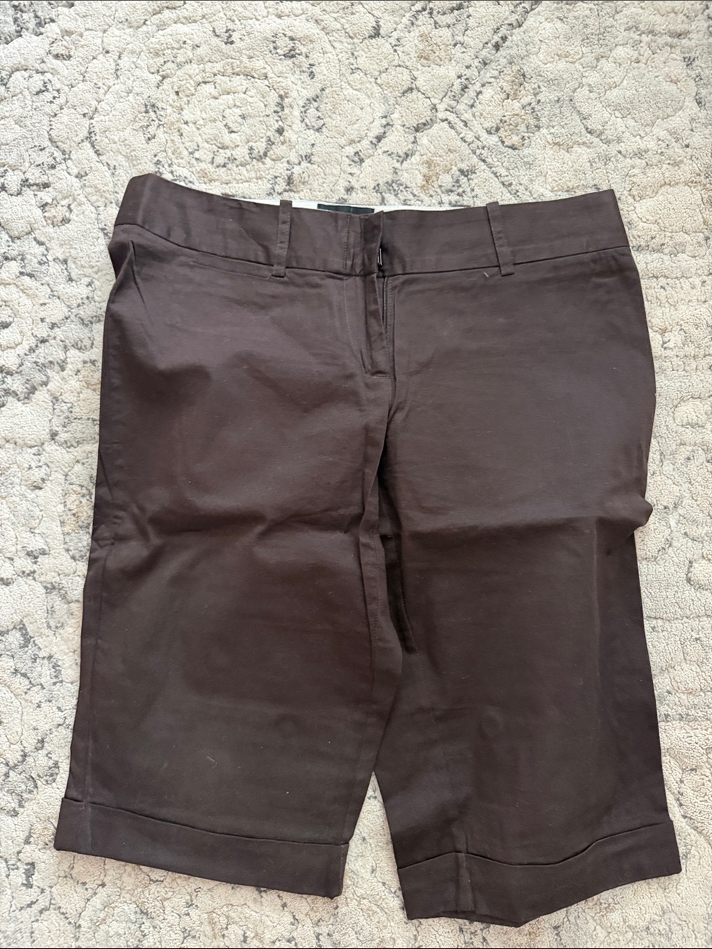 The Limited Dark Brown Bermuda Capris - Classic Pull-On Style